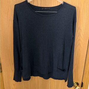 PERUVIAN CONNECTION Like New 100% Pima Cotton Navy Blue Sweater Women’s Size M
